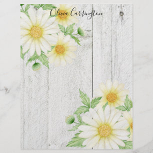 Personalized Daisies Name Letterhead