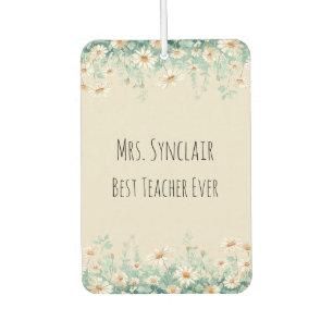 Personalized Daisy Best Teacher Ever Appreciation Air Freshener