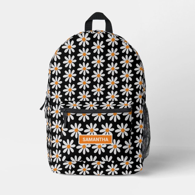 Personalized Daisy Boho Printed Backpack (Front)