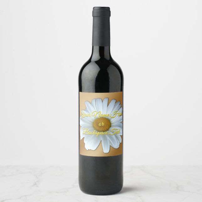 Personalized Daisy Bottle Labels  (Front)