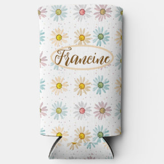 Personalized Daisy Can Cooler
