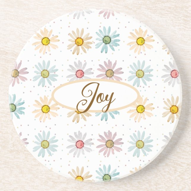 Personalized Daisy Coaster (Front)
