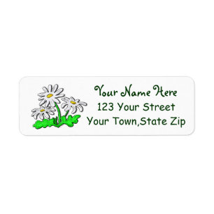 Personalized Daisy Daisies Return Address Labels