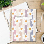 Personalized Daisy Floral Pattern Pastel Planner<br><div class="desc">This pretty planner is decorated with white daisies on a striped background in pastel colours. 
Easily customizable with your name and year.
Use the Design Tool to change the text size,  style,  or colour.</div>