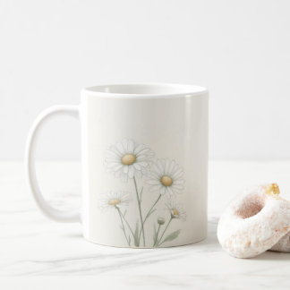 Personalized Daisy Flower  Coffee Mug