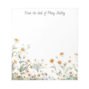 Personalized Daisy  Notepad