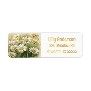 Personalized Daisy Return Address Labels