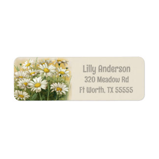 Personalized Daisy Return Address Labels