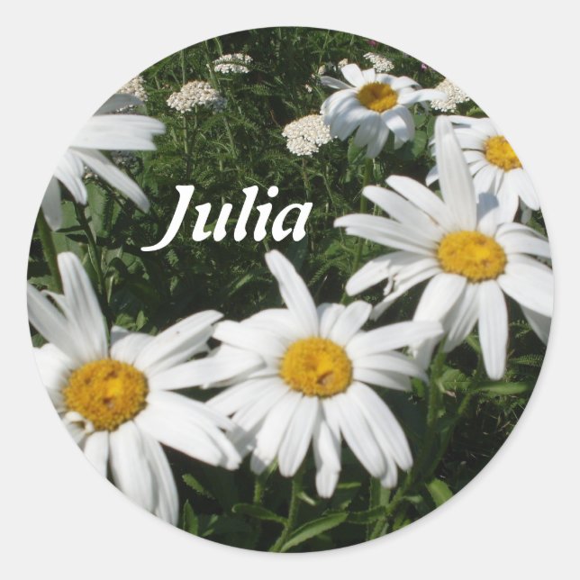 Personalized Daisy Stickers (Front)