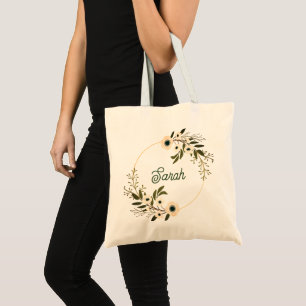 Personalized Daisy tote Bag