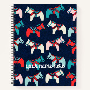 Personalized Dala Horses Notebook