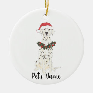 Personalized Dalmatian Christmas Ceramic Ornament
