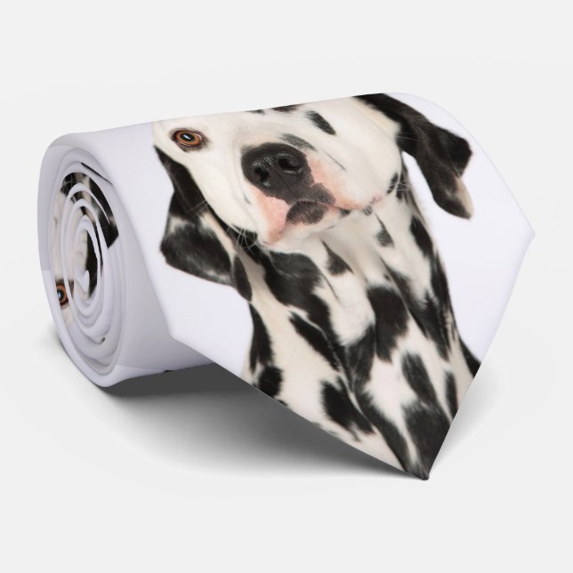 Personalized Dalmatian Dog Photo Tie (Rolled)