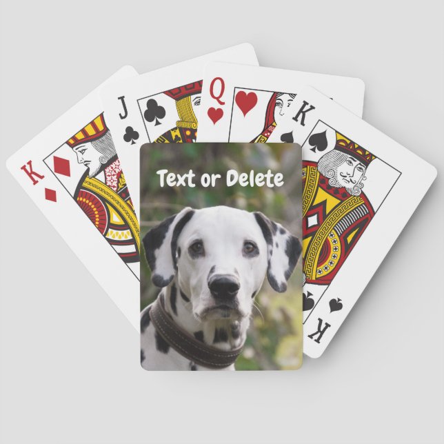 Personalized Dalmatian Dog Playing Cards (Back)
