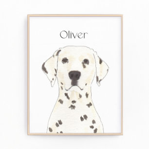 Personalized Dalmatian Reversible Art Photo Print