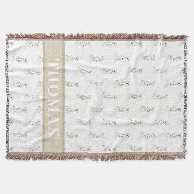 Personalized Dalmatian Throw Blanket (Front)