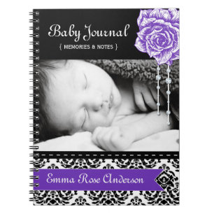 Personalized Damask Baby Journal