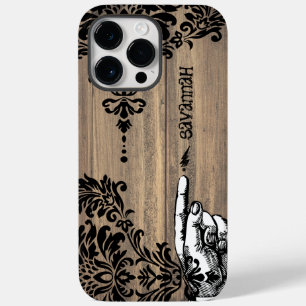 Personalized Damask Barn Wood Vines  Case-Mate iPhone 14 Pro Max Case