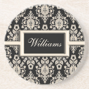Personalized Damask coasters