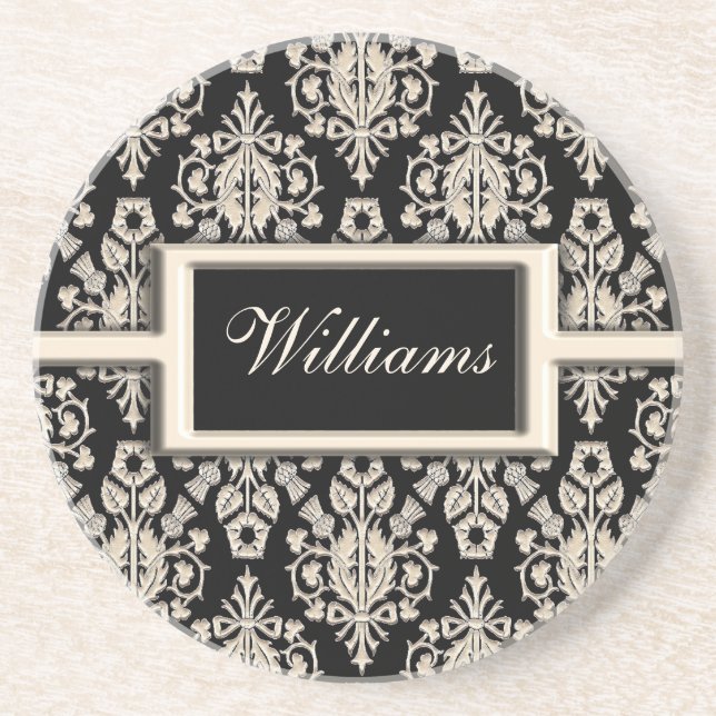 Personalized Damask coasters (Front)
