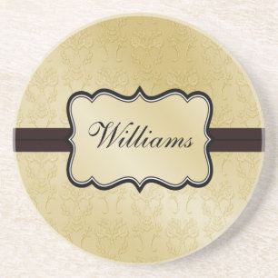 Personalized Damask coasters