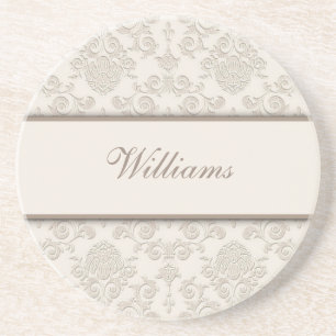 Personalized Damask coasters