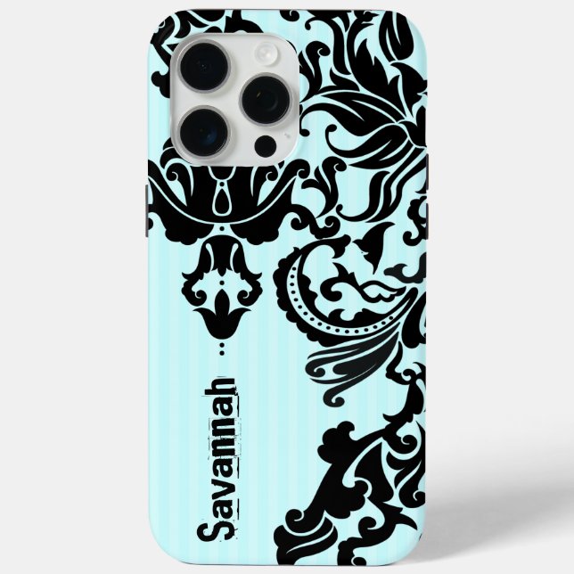 Personalized Damask iPhone Cover You Choose Colour (Back)