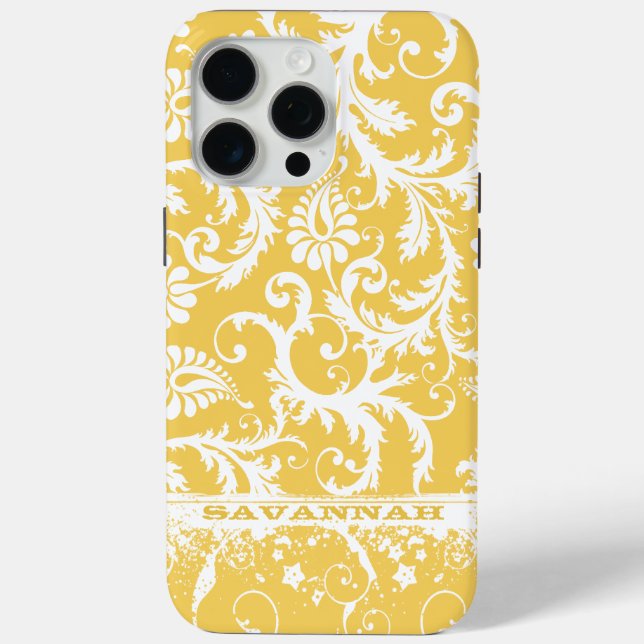 Personalized Damask iPhone Cover-You Choose Colour Case-Mate iPhone Case (Back)