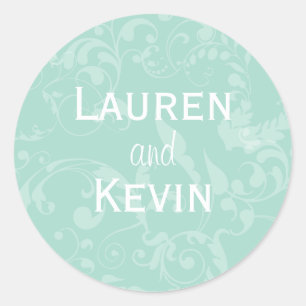 Personalized Damask Wedding Seal