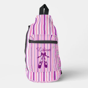 Personalized Dance Bag with Name Purple Ballet 