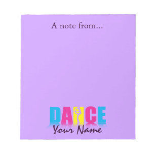 Personalized Dance Dancer Notepad