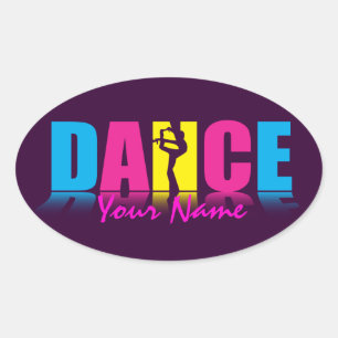 Personalized Dance Dancer Oval Sticker