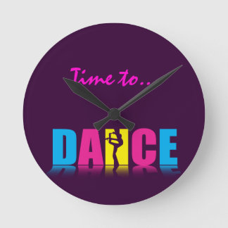 Personalized Dance Dancer Round Clock
