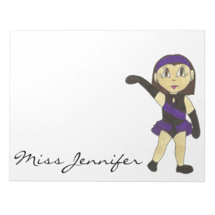 Personalized Dance Teacher Choreographer Jazz Gift Notepad