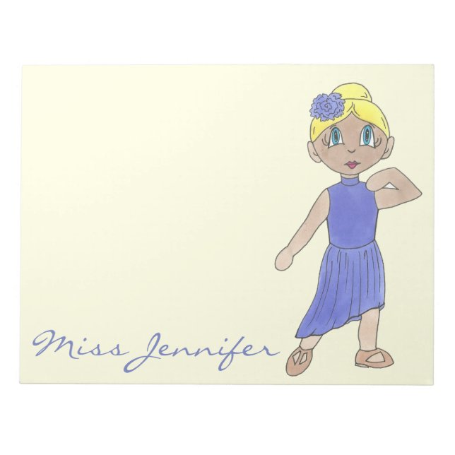 Personalized Dance Teacher Gift Lyrical Modern Notepad (Front)
