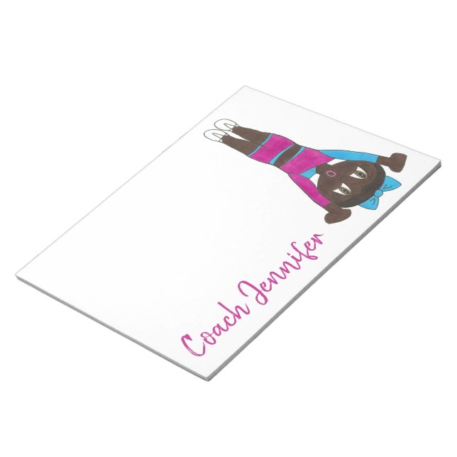 Personalized Dance Teacher Gymnastics Coach Acro Notepad (Angled)