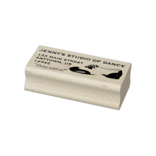 Personalized Dance Teacher Studio Tap Shoe Rubber Stamp