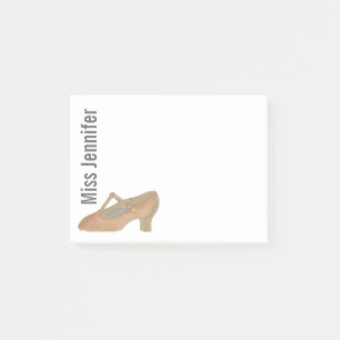 Personalized Dance Teacher Tan Character Shoe Post-it Notes