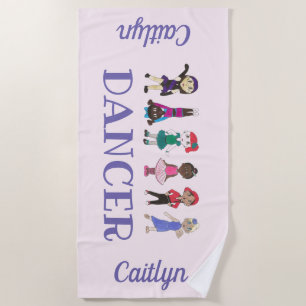 Personalized DANCER Ballet Tap Jazz Lyrical Acro Beach Towel