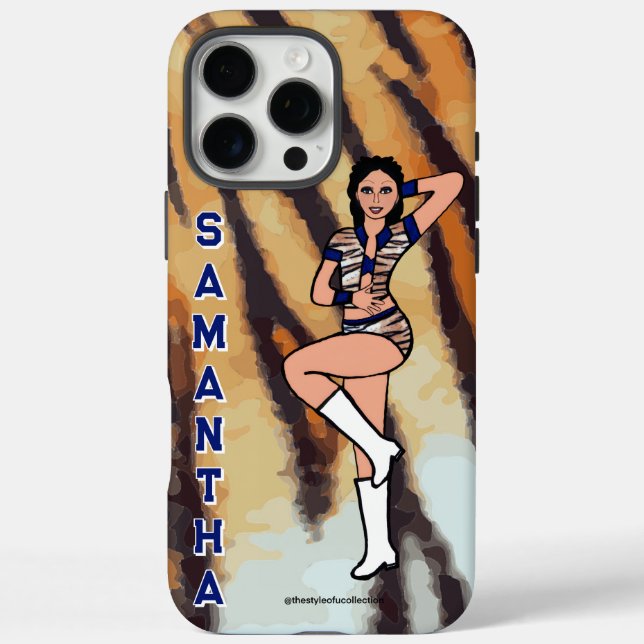 Personalized Dancer Blue Tiger #2 Case-Mate iPhone Case (Back)
