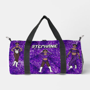 Personalized Dancer Duffle Bag Purple & Black #1