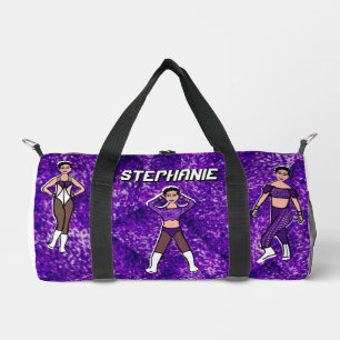 Personalized Dancer Duffle Bag Purple & Black #2