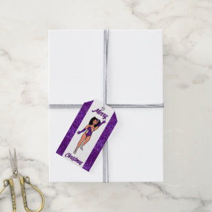 Personalized Dancer Gift Tag Purple B