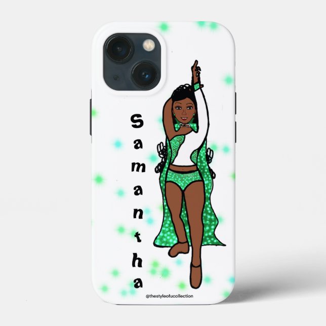 Personalized Dancer iPhone / iPad case Green Cape (Back)