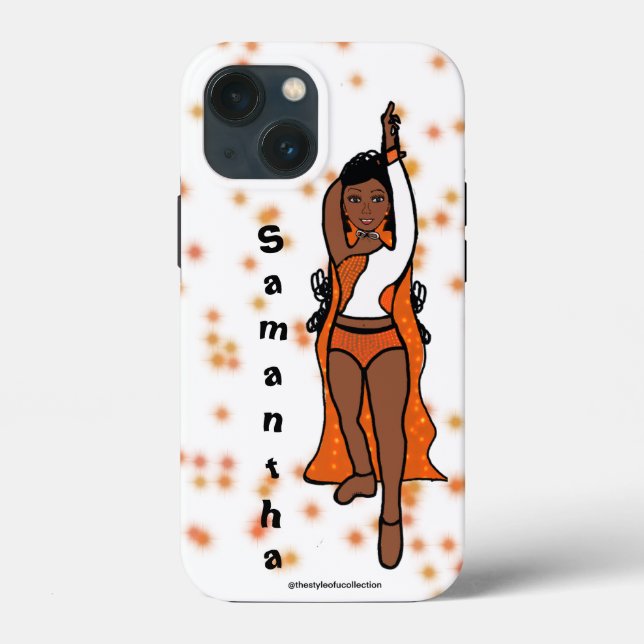 Personalized Dancer iPhone / iPad case Orange Cape (Back)
