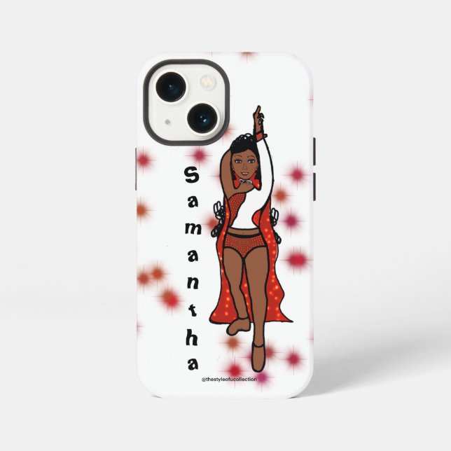 Personalized Dancer iPhone  /iPad case Red Cape (Back)