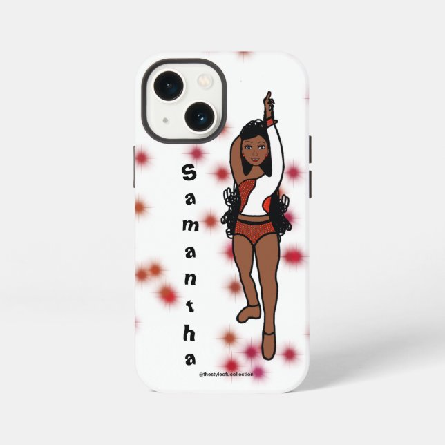 Personalized Dancer iPhone  /iPad case Red Spark (Back)
