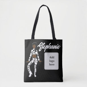 Personalized Dancer Tote (Black White) Bag
