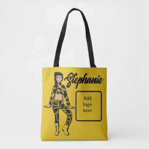 Personalized Dancer Tote (Lemon Black) Bag
