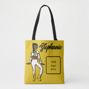 Personalized Dancer Tote ( Lemon White) Bag